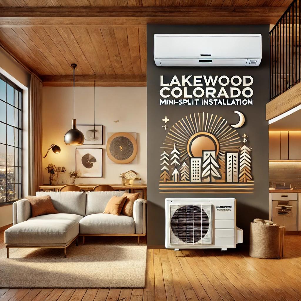 A mini-split system in Lakewood colorado