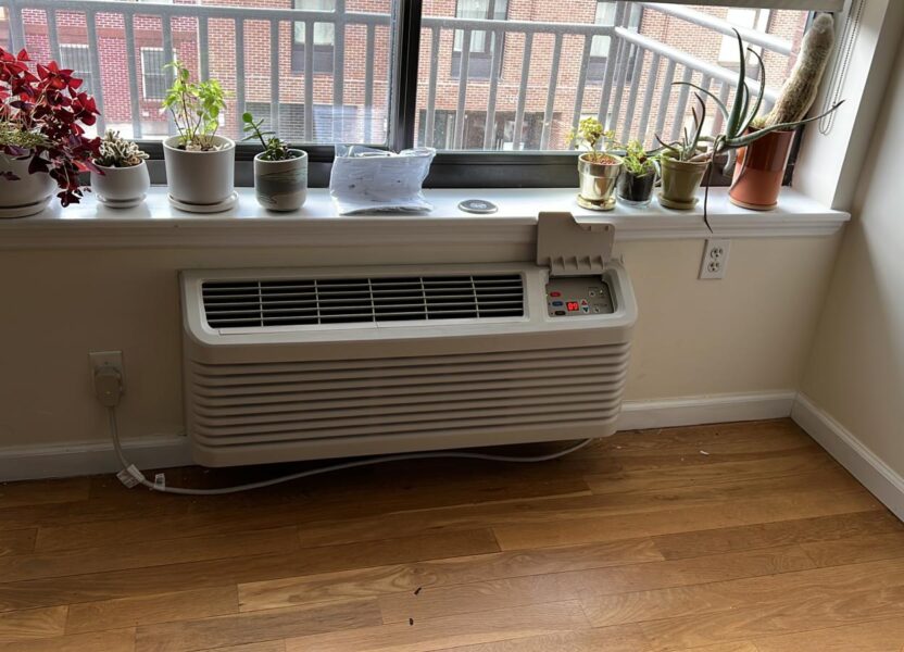 A PTAC unit in Brooklyn NY installed in a building