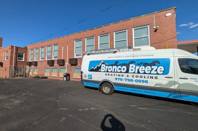 Bronco Breeze service truck in Edgewater, CO