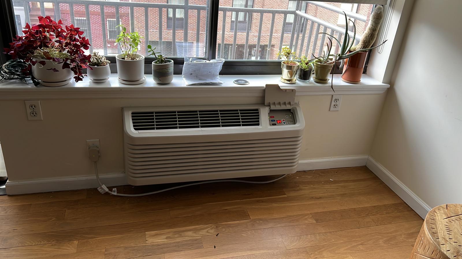 A PTAC unit installed in Edgewater, CO